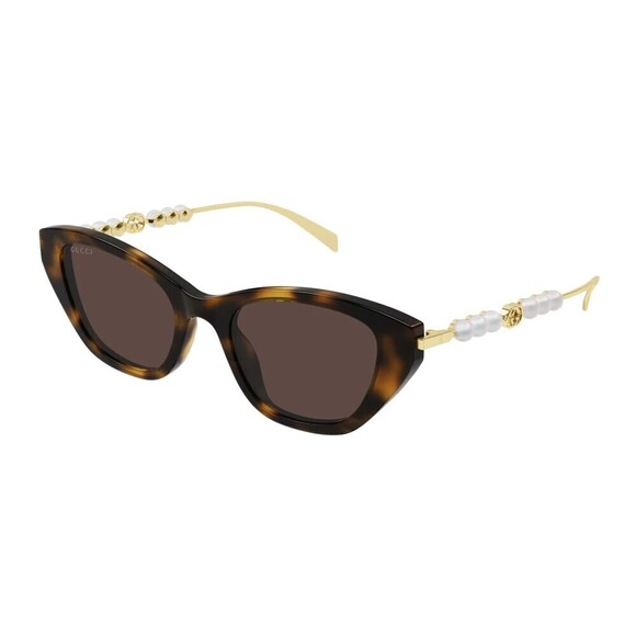 NWT Gucci GG1968S-003 Havana Gold 50mm Sunglasses